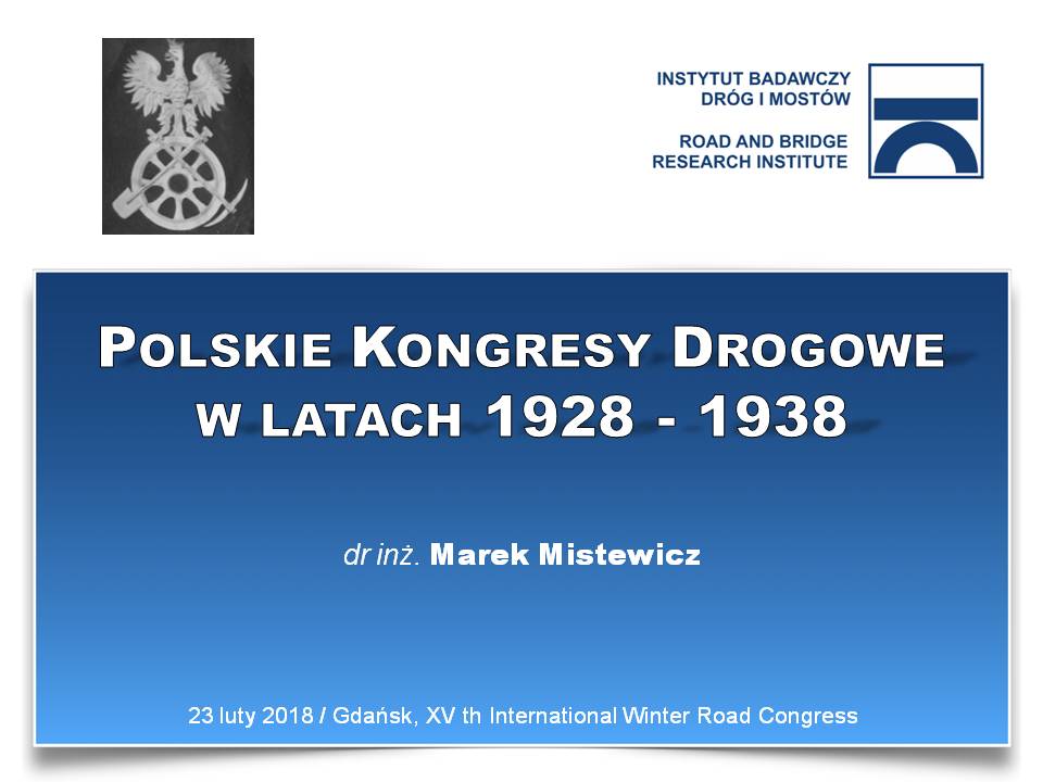 Polskie Kongresy Drogowe w latach 1928-1938