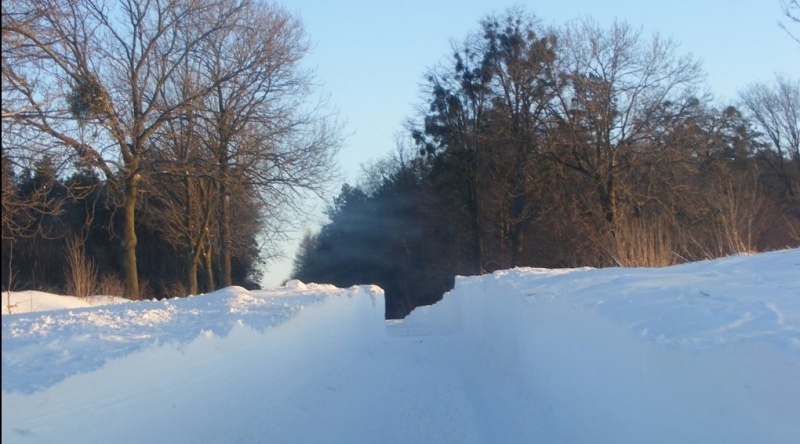 Zima 2014 r. Tak wyglądała jedna z dróg w powiecie hrubieszowskim. Źródło: prezentacja Zbigniewa Więcha, Krasnystaw 2015 r.